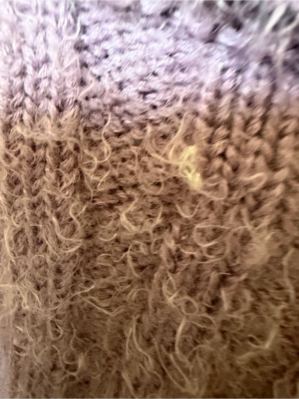 Altar'd State Cozy Fuzzy Ribbed Turtleneck Sweater Purple XS - Picture 7 of 7